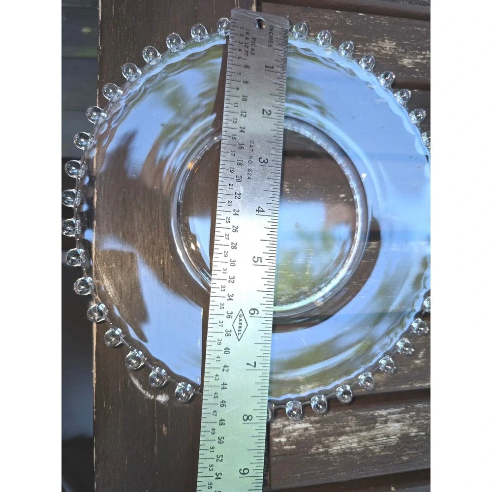 Vintage Imperial Glass Candlewick Clear Salad Plates 8